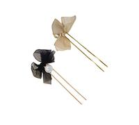 Beaupretty 2pcs Lace u Shape Barrettes Bow Hairpin Women Hair Accessories for Party Wedding