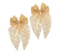 Beaupretty 2pcs Large Hair Bow Clips Sparkly Bows for Girls Women Sequin Oversized Bowknot Hair Accessories for Back of Head