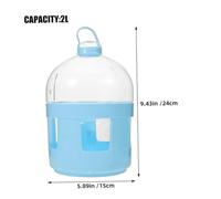 Beaupretty 2pcs Large Mouth Bird Water Feeder Transparent Hanging Water Bottle for Racing and Homing Pigeons Easy to Clean Suitable for Cage Use