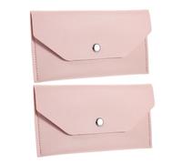 Beaupretty 2pcs Leather Cash Frame Wallet Cash Holder Small Envelopes Wallet for Budgeting Stuffing Portable Envelope Style for Women and Men
