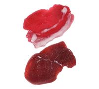 Beaupretty 2pcs Lifelike Fake Meat Models Realistic Pork Beef Steak Simulation for Kitchen Decor Photography Props and Celebrations Artificial Food Decoration