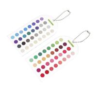 Beaupretty 2pcs Lightweight Acrylic Color Analysis Template Cards with Beaded Chain for Spring Season Portable Color Matching Guide for Daily Beauty Reference and Professional Use