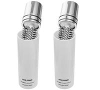 Beaupretty 2pcs Lightweight Travel round Hair Brushes for Women, Compact Abs Styling Brushes with Blow Drying and Detangling Features, for Travel and Vacations