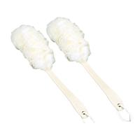 Beaupretty 2pcs Long Handle Bath Brush Body Scrubber with Hanging String White Exfoliating Back Scrubber for Shower and Bath Spa Spa Use