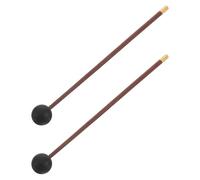 Beaupretty 2pcs Long of Red Sandalwood Ethereal Drum Mallets for Handpan and Singing Bowl Playing Lightweight Wooden Handles with Soft Heads for Meditation and Relaxation