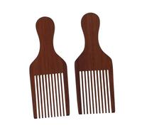 Beaupretty 2pcs Long Tooth Massage Comb Wooden Hair Comb for Detangling Curly Hair