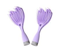 Beaupretty 2pcs Massage Comb for Wet Dry Hair Curved Vented Detangler Hairbrush for Women Men Boys and Girls Portable Styling Tool Storage Mirror for Curly Thick Hair