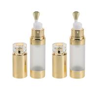 Beaupretty 2pcs Massage Eye Cream Bottle Travel Flat Applicator Eye Bottle Empty Refillable for Skincare Gel Lotion