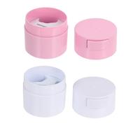 Beaupretty 2pcs Matte Eyelash Glue Storage Jar Pink White Large Capacity Airtight Eyelash Extension Adhesive Container with Negative Pressure Design for Freshness
