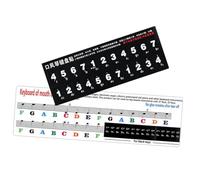 Beaupretty 2pcs Melodica Keyboard Stickers for Beginners Pitch Practice Decals for Keys Easy-remove Note Labels and Lightweight Music Learning Tool for Students