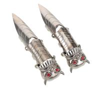Beaupretty 2pcs Men Claw Ring: Vintage Gothic Punk Style Owl Rings For Men - Metal Full Finger Claw Rock Jewelry For Halloween Party Cosplay