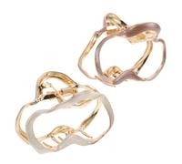 Beaupretty 2pcs Metal Electroplated Cloud Hair Claw Clips Stylish Curly Hair Accessories for Updo Half-up Styles in Gold and Rose Gold for Women