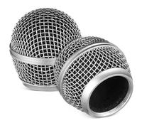 Beaupretty 2pcs Metal Microphone Ball Head Grille Replacement, Microphone Metal Mesh Grill Accessory Compatible with Wired Mics, Professional Mic Grill for Live Performance and Recording