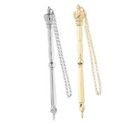 Beaupretty 2pcs Metal Scripture Reading Pointer with Chain Elegant Yad Hand Pointer for Bible Study Durable Stylish Jewish Religious Reading Tool for Adults and Celebrations