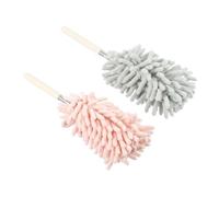 Beaupretty 2pcs Microfiber Dusting Brushes with Comfortable Grip Electrostatic Adsorption Handheld Dusters for Car Furniture Cleaning Hard to Reach Areas Safe Surfaces