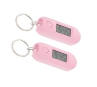 Beaupretty 2pcs Mini Digital Keychain Pocket Watch with Silent LED Display Luminous Portable Timepiece for Students Nurses Easy to Use Compact Design for Exams Study Work