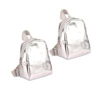 Beaupretty 2pcs Mini Doll Backpacks Lightweight Zippered Tiny Bags for Dolls Pretend Play Accessories for Dollhouse Scenery and Role Playing