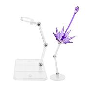 Beaupretty 2pcs Mini Doll Holder Stand with Purple Energy Special Effects Clear Plastic Action Figure Model Display Bases Stable Support for Figurines and Collectibles