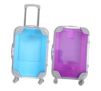Beaupretty 2pcs Mini False Eyelashes Suitcase Retractable Handle for Travel Eyelash Holder Case