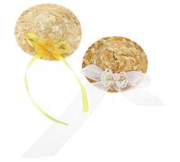 Beaupretty 2pcs Mini Pet Hat Chicken Hats Adjustable Elastic Chin Strap for Small Pet Funny Hen Party Photo Booth Props