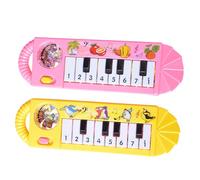 Beaupretty 2pcs Mini Piano for Ages Handheld Musical Keyboard with Sound and Vibration Early Educational Instrument for Sensory Development and Brain Training Random Color