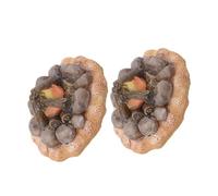 Beaupretty 2pcs Miniature Resin Bonfire Models Realistic Campfire Ornaments for Micro Landscape Dollhouse Accessories Unique Garden Decor Creative DIY Fire Pit Elements