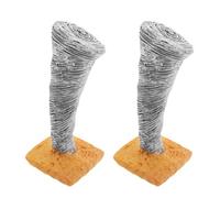 Beaupretty 2Pcs Miniature Resin Tornado Figurines for Sand Table Landscape Decor, Realistic Micro Landscape Tornado Statues for Desktop and Sand Tray Display
