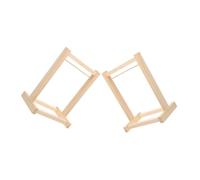 Beaupretty 2pcs Miniature Wooden Doll Clothes Rack Natural Dollhouse Furniture Supplies for Creative Display and Organization Dress Up Hanger for Dolls and Accessories
