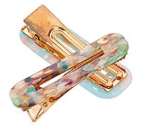 Beaupretty 2pcs Minimalist Acrylic Duck Billed Hair Clips for Thin Hair Women Decorative Geometric Barrettes Accessories Non Damaging Easy Grip for Casual and Formal Use