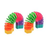 Beaupretty 2pcs Montessori Stacking Rings Colorful Rainbow Cognition Plaything for Lightweight Portable Early Learning Educational Stem Stacker for Indoor Outdoor Family Interaction