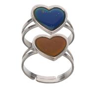 Beaupretty 2Pcs Mood Rings Color Changing Temperature Emotion Jewelry Unisex Open Ring for Stylish Women for Birthdays Holidays and Special Occasions
