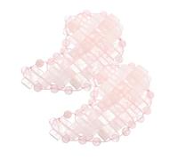 Beaupretty 2pcs Moon Shape Jade Eye Mask Cooling Rose Quartz Eye Patch for Facial for Travel and Relaxation