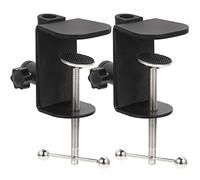 Beaupretty 2pcs Multi-function Metal Desk Lamp Microphone Holder Adjustable Desk Clamp for Tabletop Use C Shaped Retaining Clips for Heavy Duty Mounting