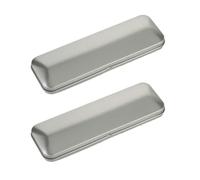 Beaupretty 2pcs Multifunctional Pencil Box Silver Tinplate with Flip-top Lid for Well Organized Desk Pen Holder and School Use