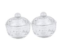 Beaupretty 2pcs Nail Art Gel Builder Kit Crystal Nail Dust Collector Mini Acrylic Liquid Containers Small Glass Jars for Home Salon