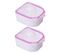 Beaupretty 2pcs Nail Art Soaking Bowl Gel Polish Remover Spa Tool for French Nails
