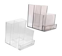 Beaupretty 2pcs Nail Drill Bits Holder Transparent Storage Box for Nail Art Tools Professional Organizer for Drill Bits and Accessories Material for Salon and Home Use