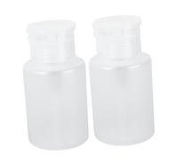Beaupretty 2pcs Nail Polish Remover Pressed Pump Bottle Refillable Container for Nail Art Accessories Portable Storage for Manicures and Pedicures