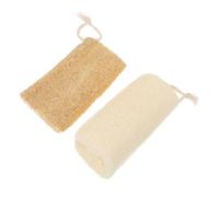 Beaupretty 2pcs Natural Loofah Cleaning Sponges Exfoliating Kitchen Bath Scrubbers for Stains Gentle Skin Care and Dishwashing Loofah Material Light Yellow