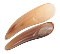 Beaupretty 2Pcs Natural Ox Horn Gua Massage Tools Multi Function Neck Scrapers for Body Relaxation and Improved Circulation Durable and Safe Massage Accessory for Home Use