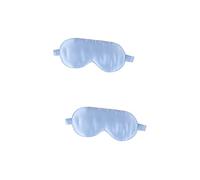 Beaupretty 2pcs Natural Silk Sleeping Eye Mask Blackout Blindfold for Deep Sleep Adjustable Shading Eye Patch for Men Women