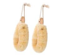 Beaupretty 2pcs Natural Sisal Exfoliating Bath Brush for Gentle Dry Brushing and Shower Scrubbing for Body Care and Skin Comfortable Grip