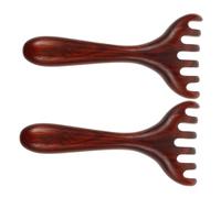 Beaupretty 2pcs Natural Wood Scalp Massager Comb with Six-claw Design for Precise Hair and Scalp Massage Wide Tooth Wooden Brush for Relaxation and Stress Relief Suitable for Home Spa and