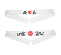 Beaupretty 2pcs Ninja Headband Chef Hat Headband Hachimaki for Japanese Culinary Karate Costume Stylish Hair Accessories for Chefs Sweatband Martial Arts Enthusiasts