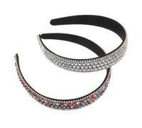 Beaupretty 2pcs Non Slip Sparkly Hair Accessories for Women Elegant Glitter Hairbands for Yoga Fitness Daily Wear Unique Colorful Design