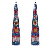 Beaupretty 2pcs Palace Style Alloy Nail Forms with Delicate Engraving, Easy Attach and Remove False Nails for Dance and Masquerade, Blue Metal Fingertip Protectors Suitable for Ancient Queen