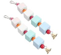 Beaupretty 2pcs Parrot Chew Hanging Mineral Grinding Stones for Beak Care, Bird Cage Bite for Cockatiels Budgies and Parakeets, Random Color