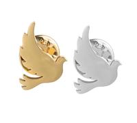 Beaupretty 2pcs Peace Dove Brooch Pins Polished Alloy Enamel Lapel Pin for Women Animal Bird Badge Symbolizing Unity and Charity Versatile Accessory for Everyday Outfits and Events