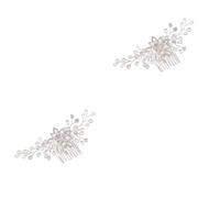Beaupretty 2pcs Pearl Bride Hair Comb Headdress Elegant Wedding Hair Accessories for Women Chic Photography Props for Special Parties and Proms Handmade with Unique Craftsmanship and Gorgeous