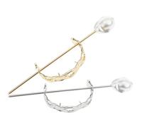 Beaupretty 2pcs Pearl Hair Bun for Women and Elegant Lightweight Hair Accessories Hairpins for Secure Ponytail and Bun Styling Suitable for Daily Wear and Special Occasions